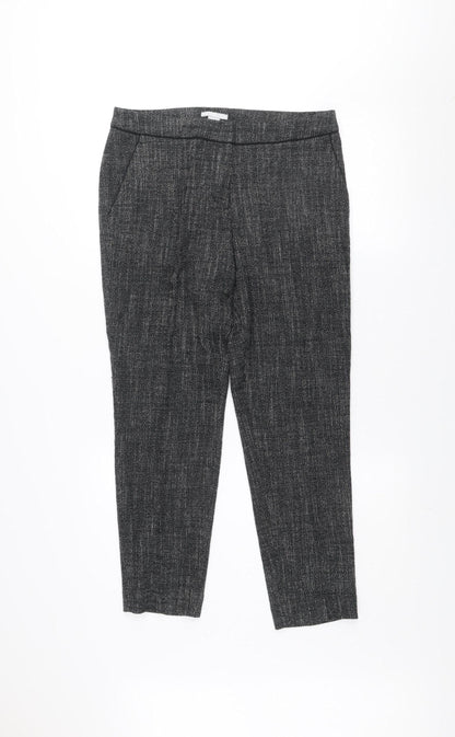 Womens UK Size 10 H&M Slim Fit Cropped Grey Trousers