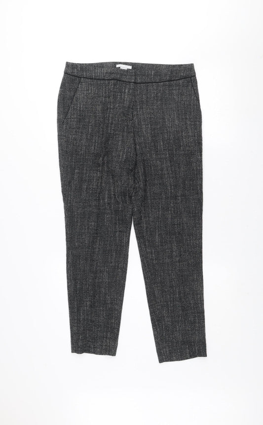 Womens UK Size 10 H&M Slim Fit Cropped Grey Trousers
