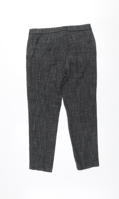 Womens UK Size 10 H&M Slim Fit Cropped Grey Trousers