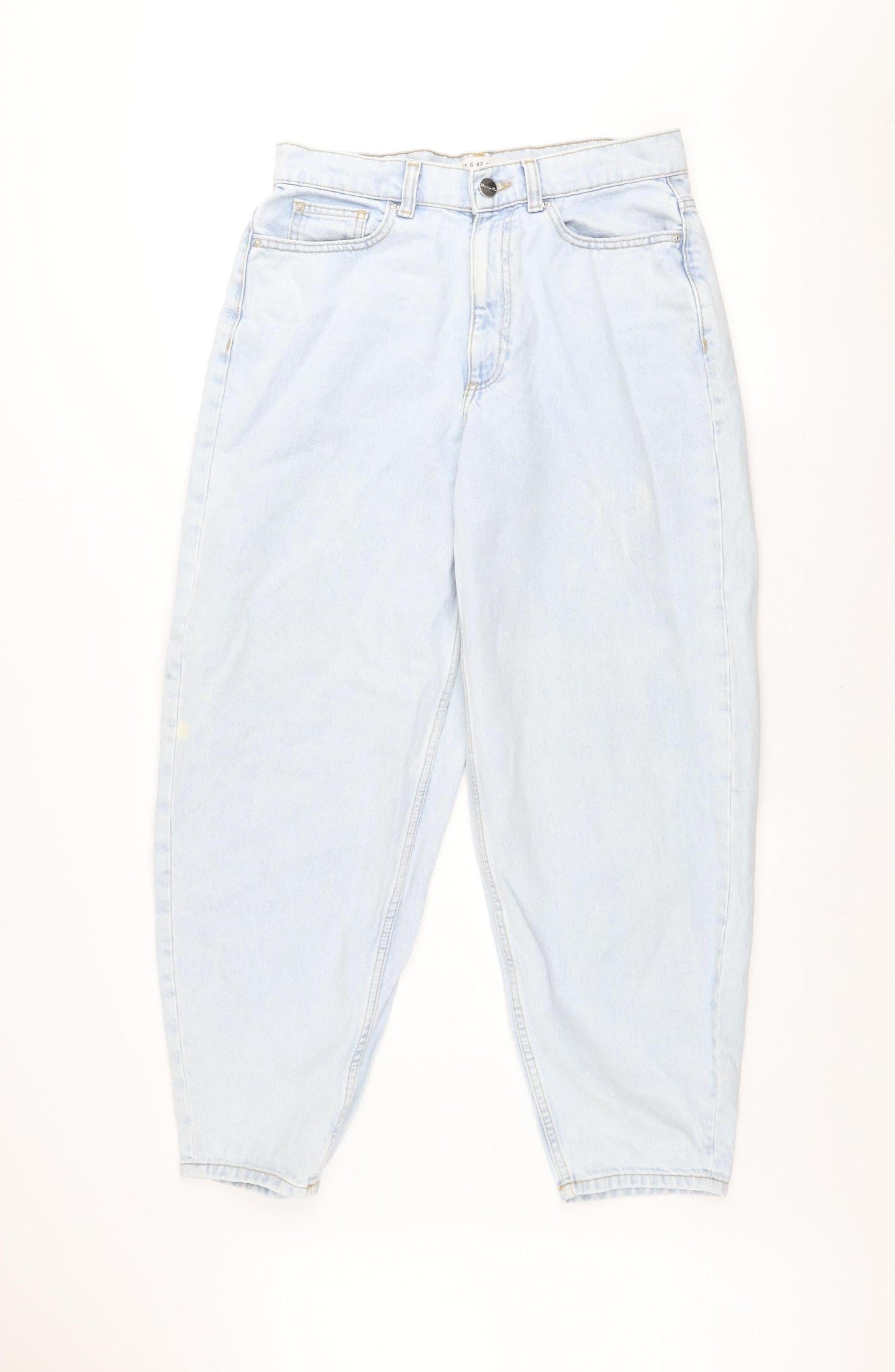 Primark Women’s Blue High Rise Mom Jeans Size 6 Relaxed Fit