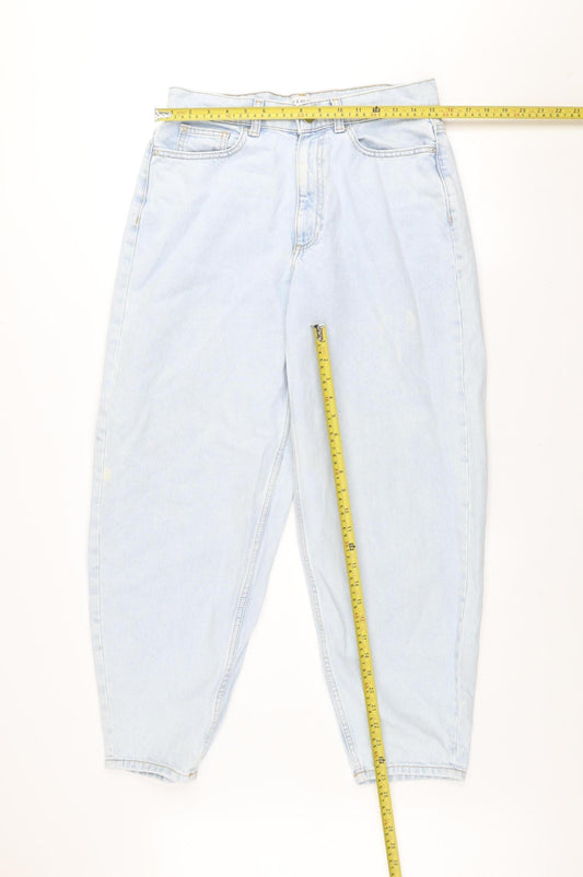 Primark Women’s Blue High Rise Mom Jeans Size 6 Relaxed Fit