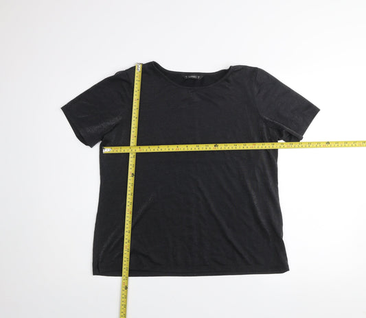 Dunnes Women’s Black Short Sleeve Basic T-Shirt Size 12 Viscose Blend