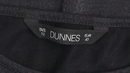 Dunnes Women’s Black Short Sleeve Basic T-Shirt Size 12 Viscose Blend