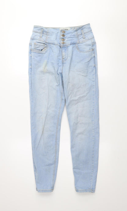 New Look Women’s Blue High Waist Skinny Denim Jeans Size 8