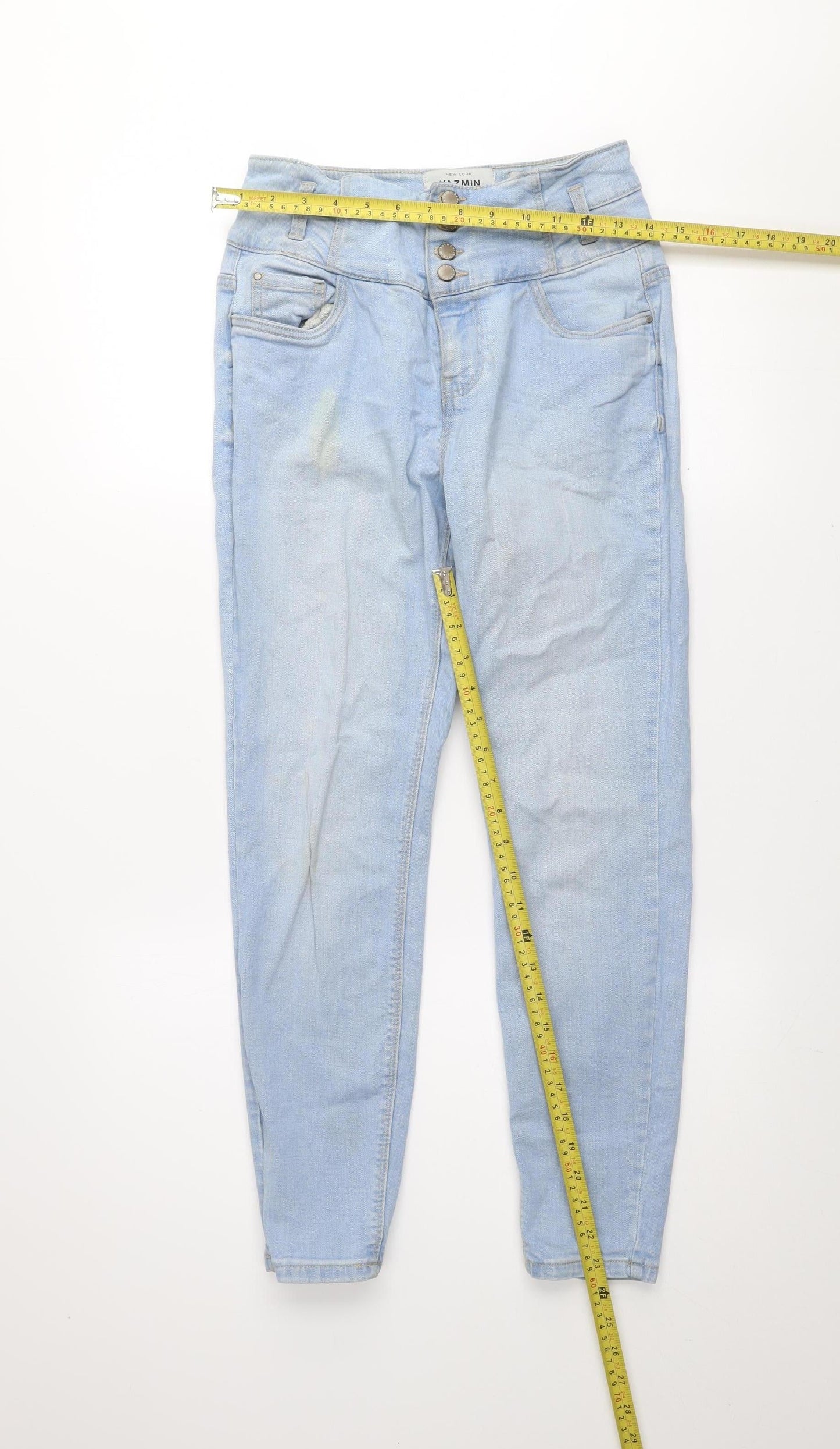 New Look Women’s Blue High Waist Skinny Denim Jeans Size 8