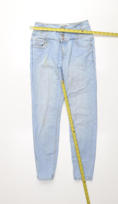 New Look Women’s Blue High Waist Skinny Denim Jeans Size 8