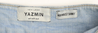 New Look Women’s Blue High Waist Skinny Denim Jeans Size 8