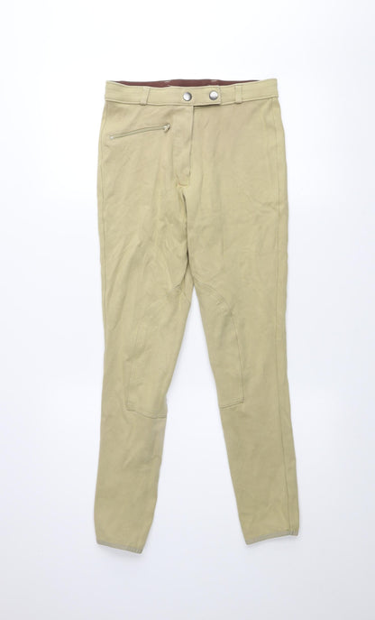 Crane Women's Beige Jodhpurs Trousers Size 8 Slim Fit Stretch Cotton