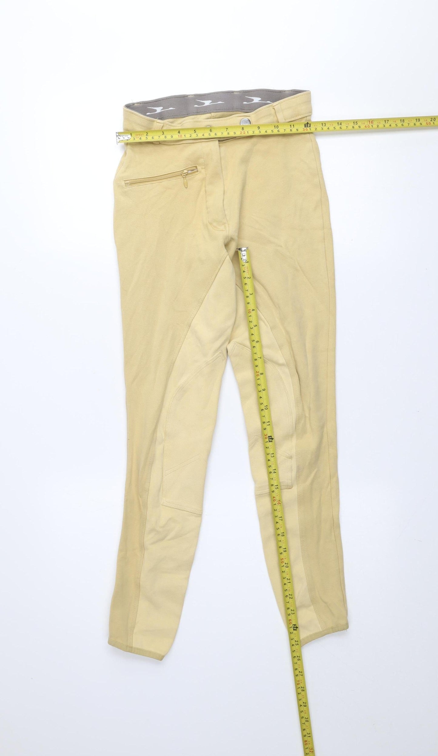 Crane Womens Beige Stretch Jodhpurs Size 8 Slim Fit Equestrian Trousers