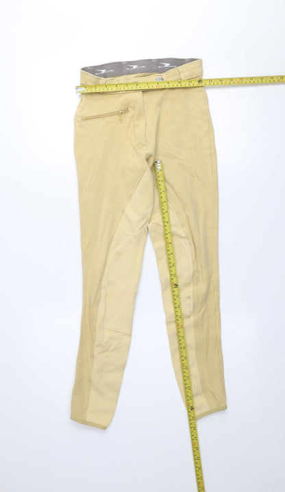 Crane Womens Beige Stretch Jodhpurs Size 8 Slim Fit Equestrian Trousers