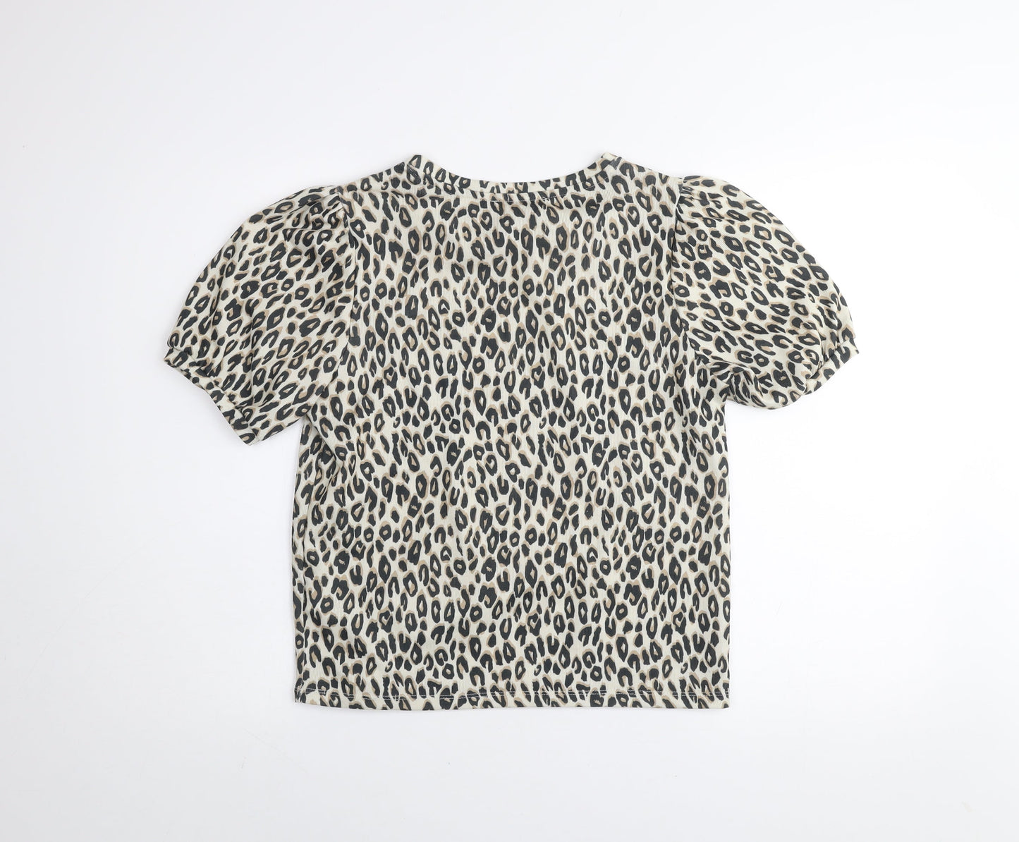 Womens UK Size 14 New Look Beige Basic T-Shirt