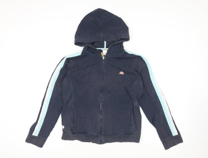 Ellesse Womens Blue Full Zip Hooded Jumper L Sports Casual