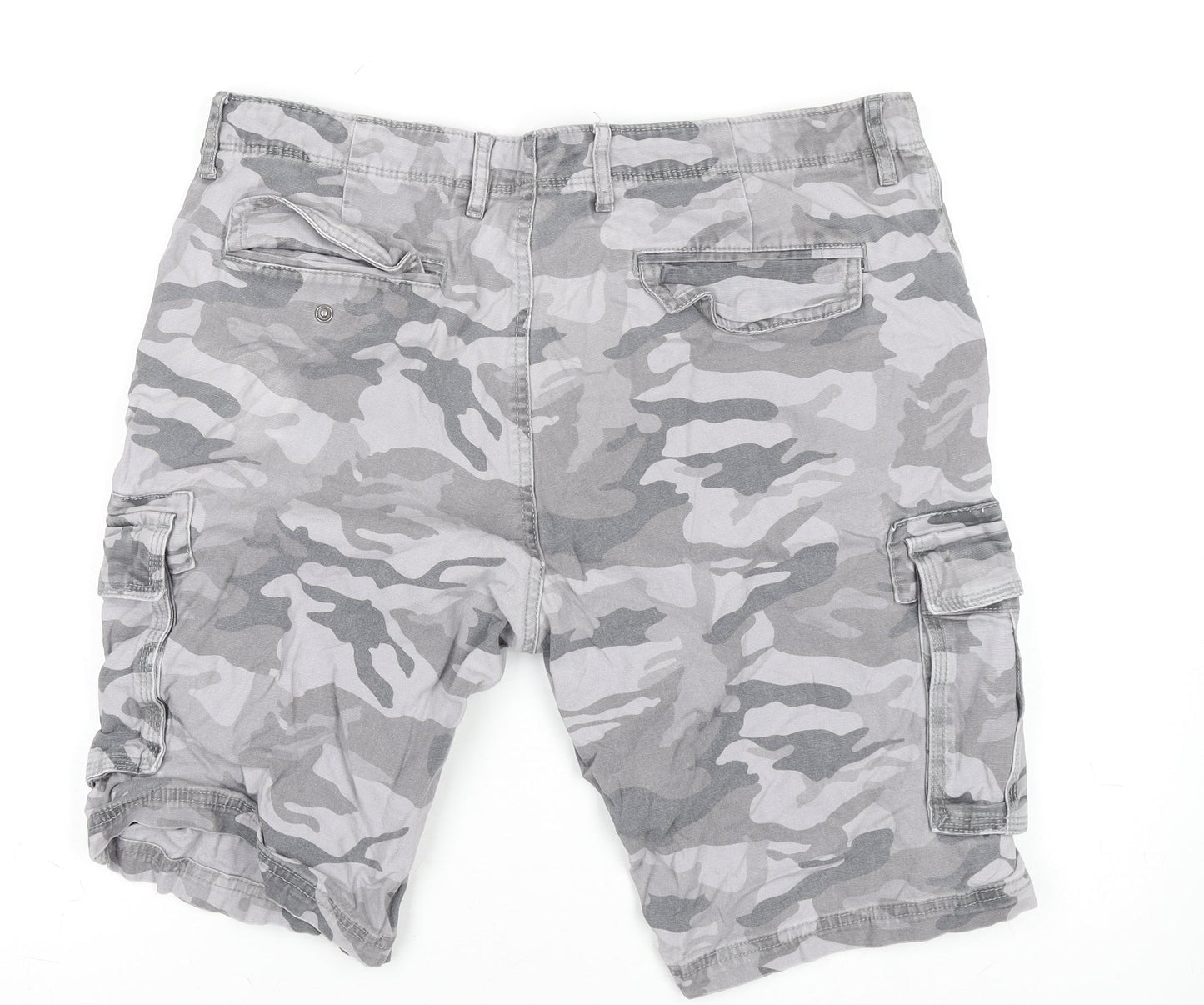 Goodthreads Men's Grey Camo Cargo Shorts Size 33 Regular Fit