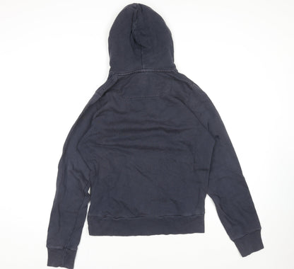 Diesel Men's Blue Hoodie Jumper L Graphic Print Cotton Casual