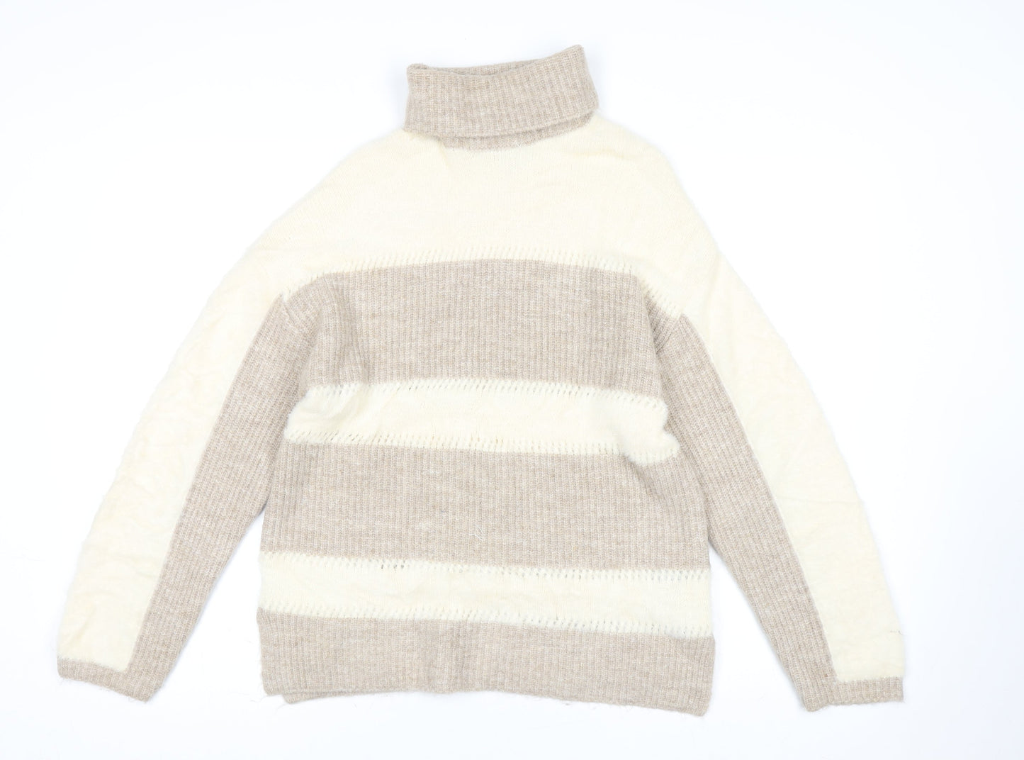 Womens UK Size 10 Love & Roses Beige Pullover Jumper