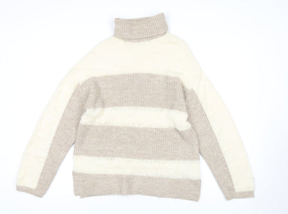 Womens UK Size 10 Love & Roses Beige Pullover Jumper