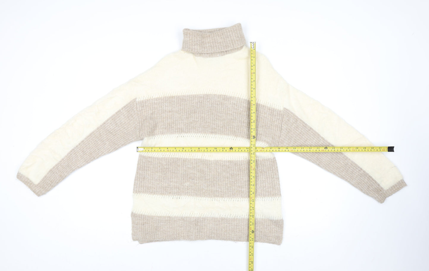Womens UK Size 10 Love & Roses Beige Pullover Jumper