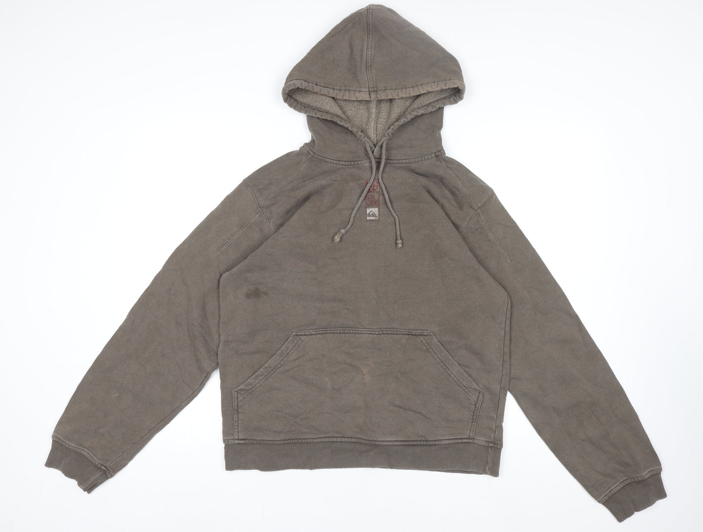 Quiksilver Men's Brown Pullover Hoodie M Cotton Surf Fleece