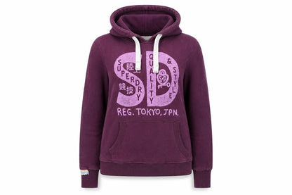 Womens UK Size L Superdry Purple Pullover Jumper