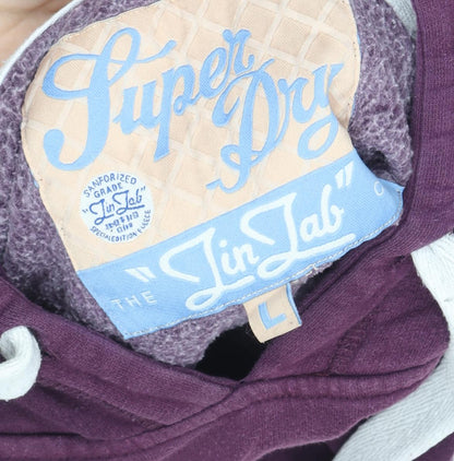Womens UK Size L Superdry Purple Pullover Jumper