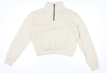 Womens UK Size S NA-KD Beige Pullover Sweatshirt