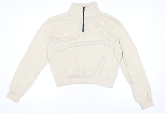 Womens UK Size S NA-KD Beige Pullover Sweatshirt