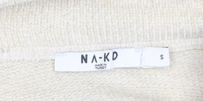 Womens UK Size S NA-KD Beige Pullover Sweatshirt