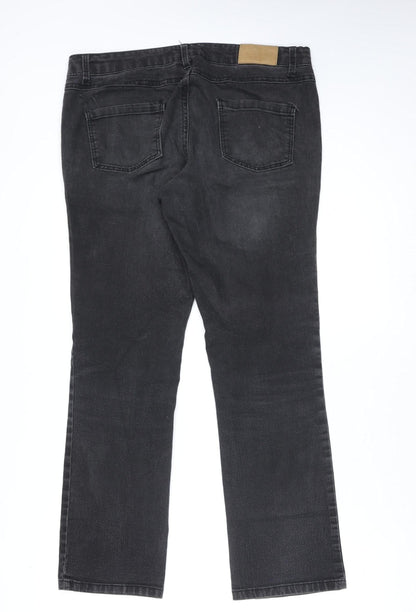 Dorothy Perkins Women’s Black Denim Straight Jeans Size 12