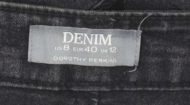 Dorothy Perkins Women’s Black Denim Straight Jeans Size 12