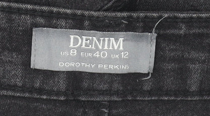 Dorothy Perkins Women’s Black Denim Straight Jeans Size 12