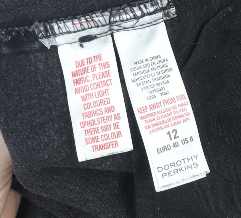 Dorothy Perkins Women’s Black Denim Straight Jeans Size 12