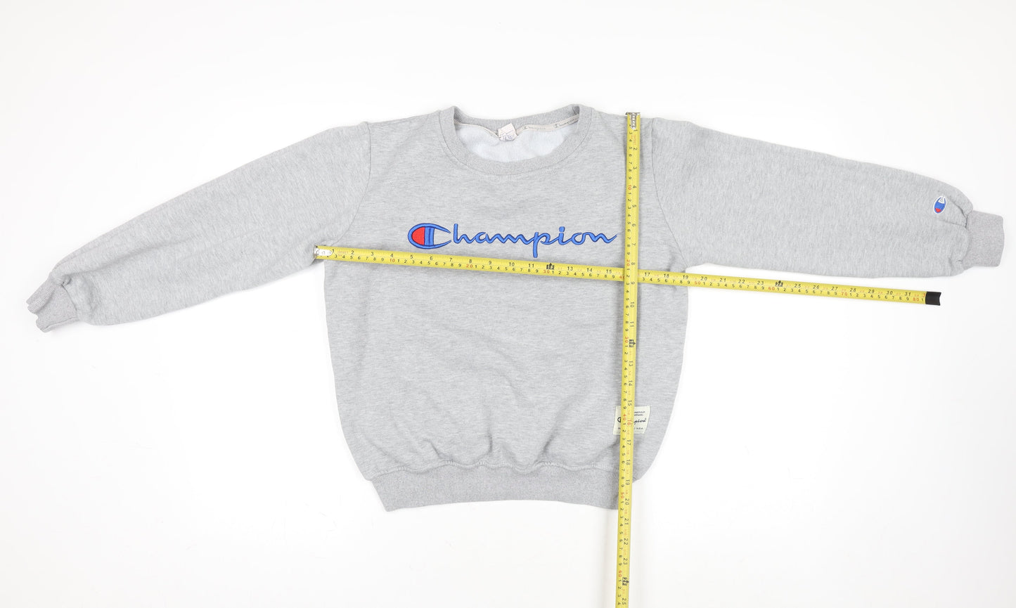 Womens UK Size M Champion Grey Pullover Sweatshirt