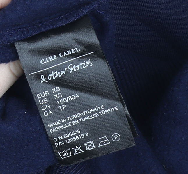 Womens UK Size XS & Other Stories Blue Pullover Sweatshirt