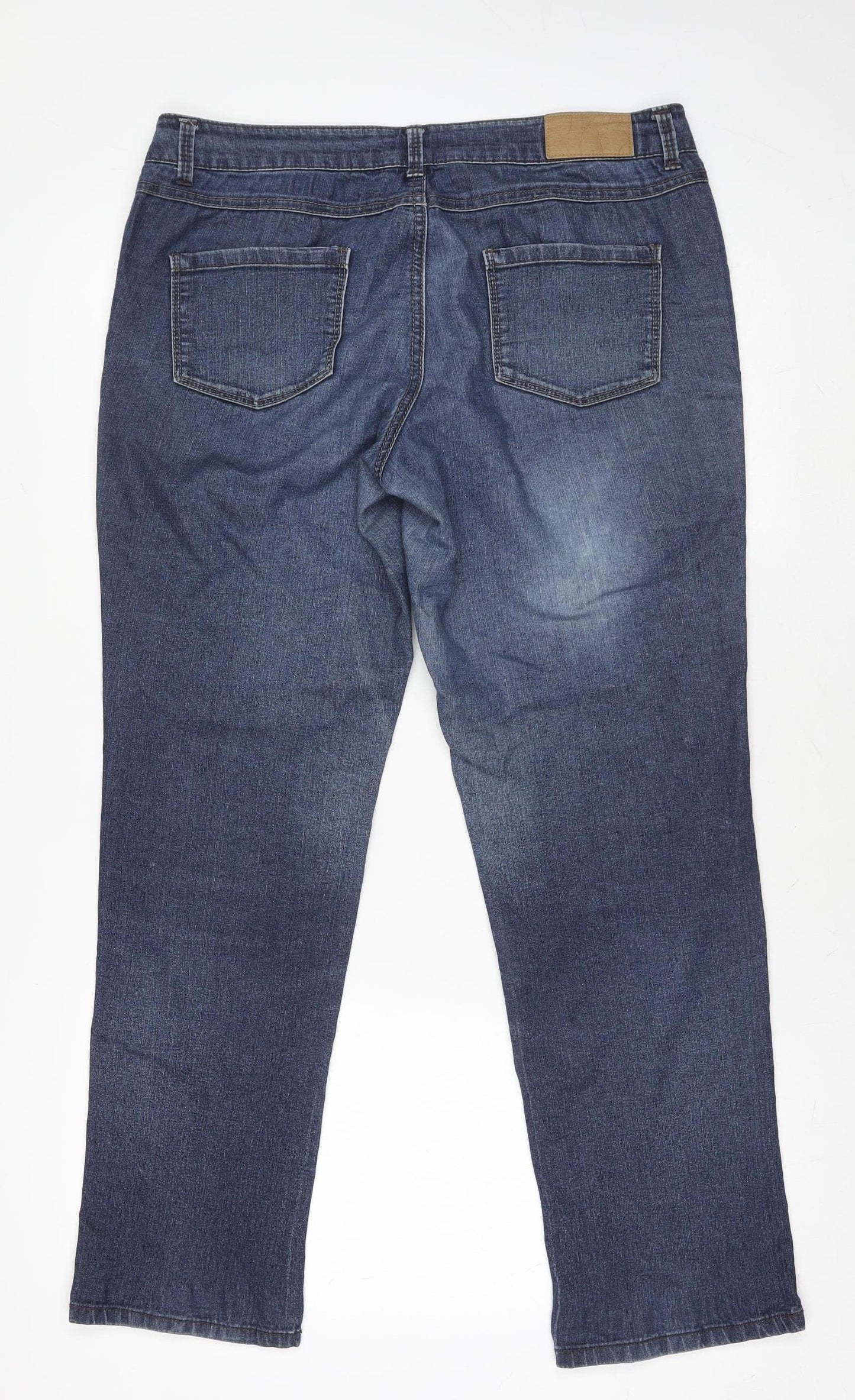 Womens UK Size 12 Dorothy Perkins Regular Fit Straight Blue Jeans