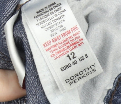 Womens UK Size 12 Dorothy Perkins Regular Fit Straight Blue Jeans