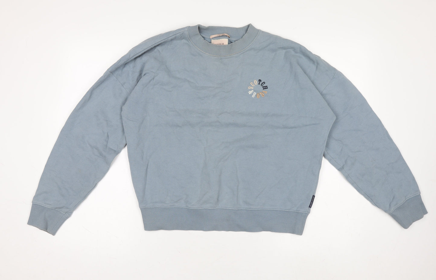Womens UK Size M Scotch & Soda Blue Pullover Jumper
