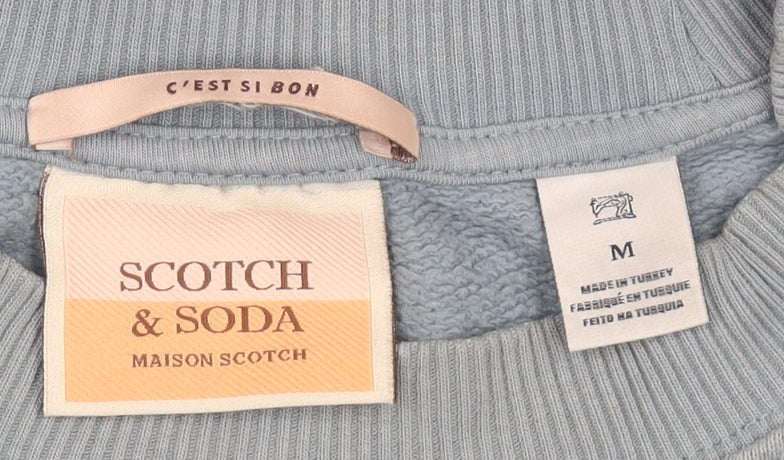 Womens UK Size M Scotch & Soda Blue Pullover Jumper