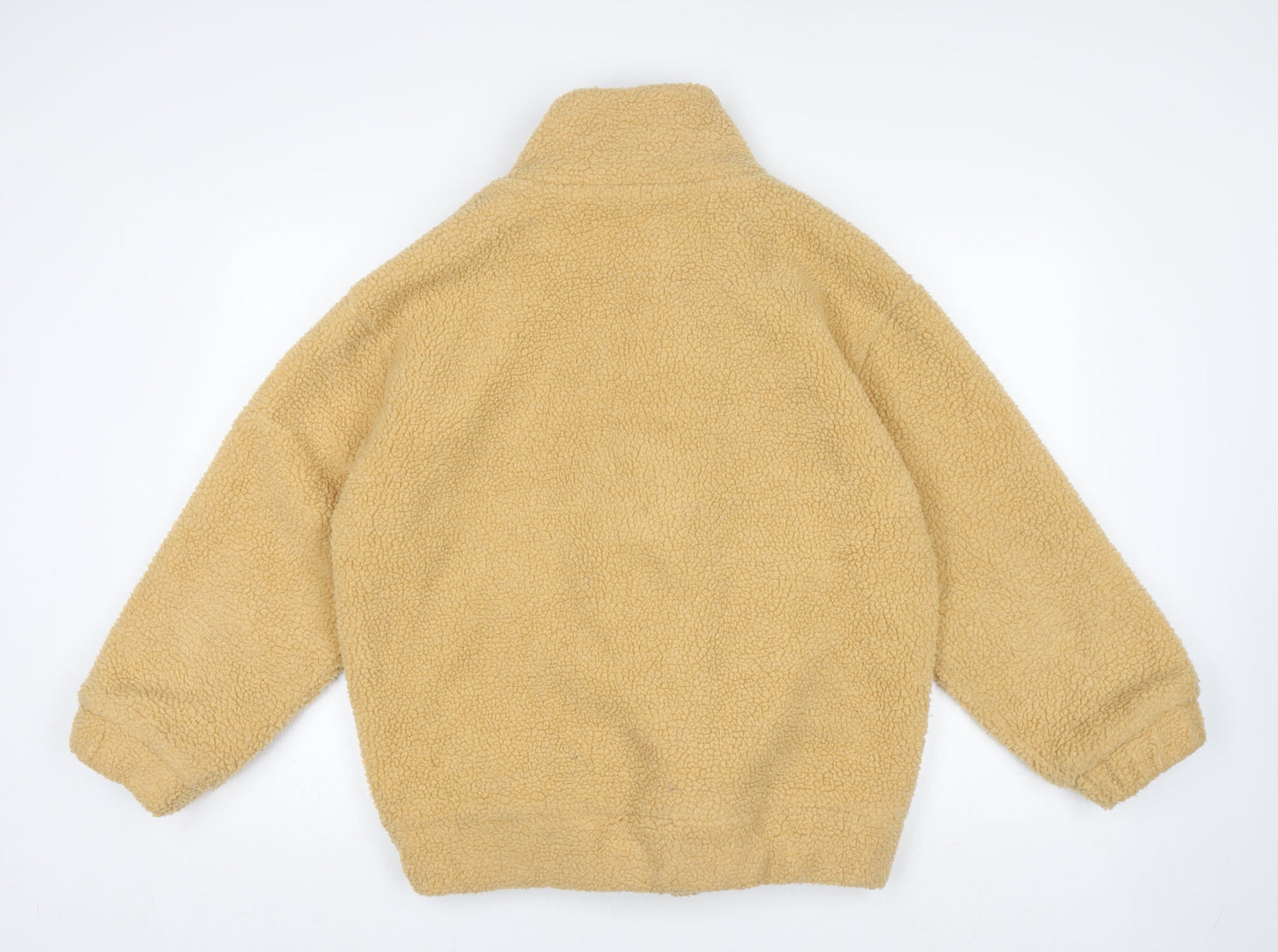 Womens UK Size S Zaful Beige Full Zip Sweatshirt