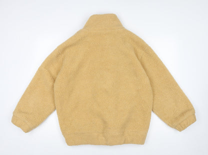 Womens UK Size S Zaful Beige Full Zip Sweatshirt
