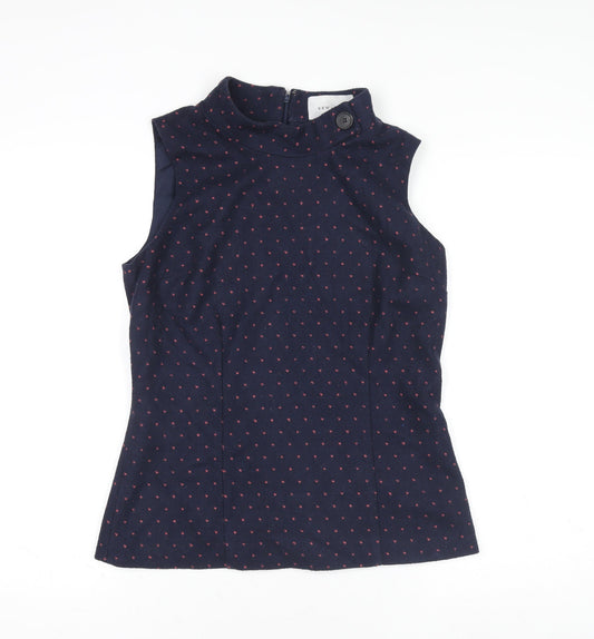 Womens UK Size 12 Kew 159 Blue Basic Blouse