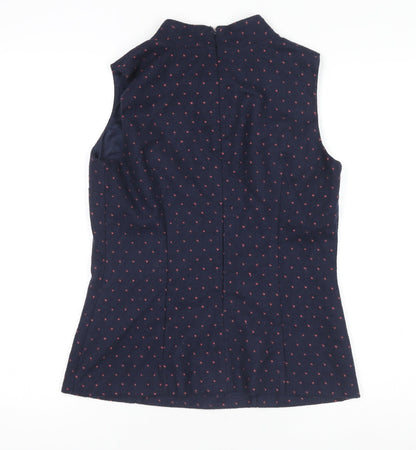 Womens UK Size 12 Kew 159 Blue Basic Blouse
