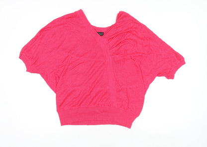 Womens UK Size L Phase Eight Pink Wrap Blouse