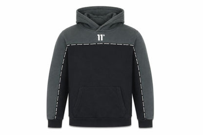 11 Degrees Boys Black Green Pullover Hoodie 13-15 Years Cotton Blend