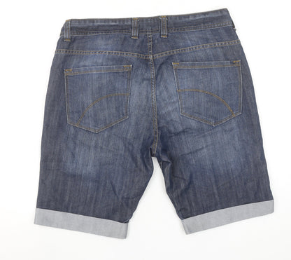 Cedar Wood State Men's Blue Denim Chino Shorts W34 Regular Fit