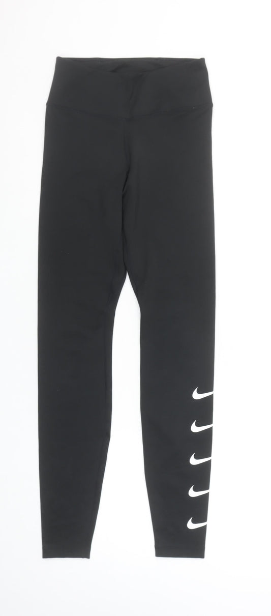 Nike Womens Black XS Dri-FIT High Waist Sports Leggings