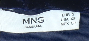 Marks and Spencer Navy Velvet Sleeveless Bodysuit Women's Size 8 Classic Fit