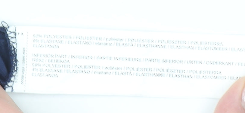 Marks and Spencer Navy Velvet Sleeveless Bodysuit Women's Size 8 Classic Fit