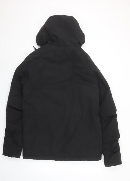 Mens UK Size XS H&M Black Parka Coat
