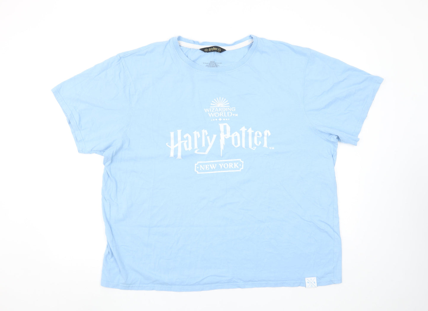 Womens UK Size L Harry Potter Blue Basic T-Shirt