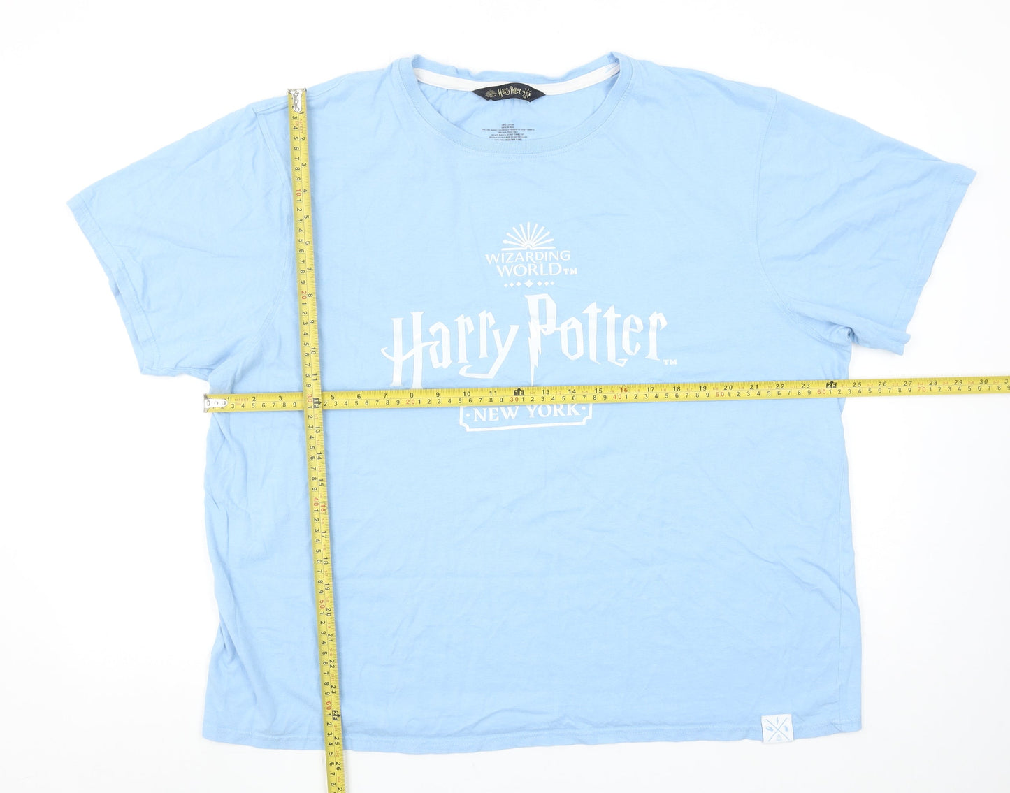 Womens UK Size L Harry Potter Blue Basic T-Shirt